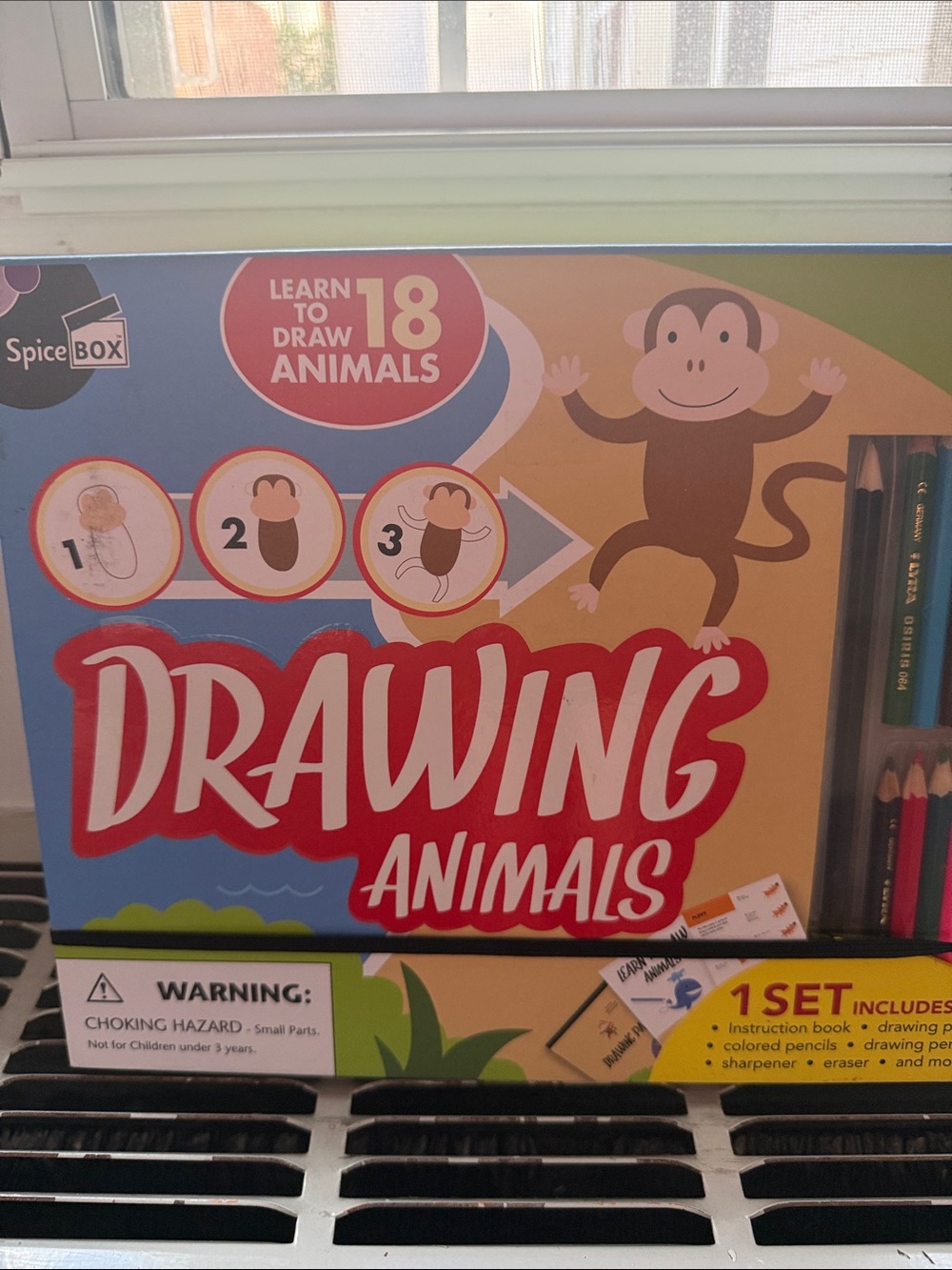 Drawing Animals Kids Art Set - Blue & Yellow by SpiceBox